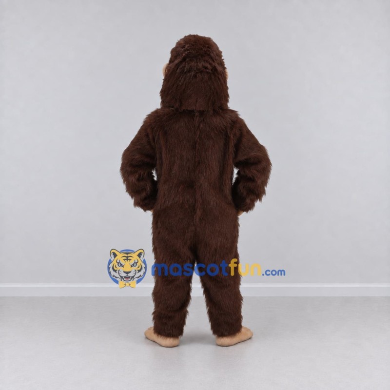 Custom Brown and Tan Ape Mascot Costume Adult Full Body Suit for Wildlife Events