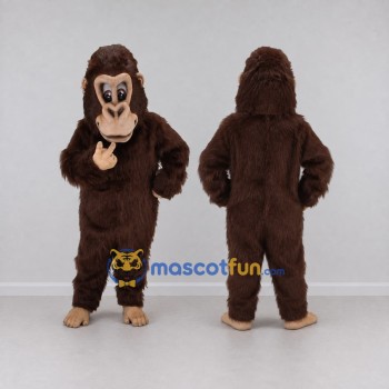 Custom Brown and Tan Ape Mascot Costume Adult Full Body Suit for Wildlife Events