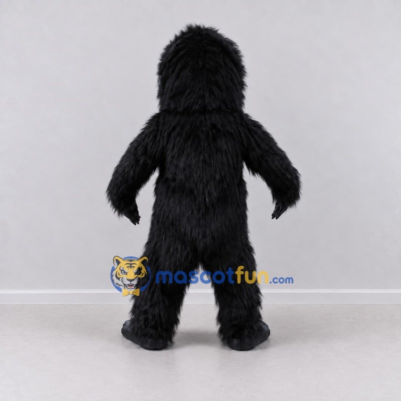 Custom Black and Gray Gorilla Mascot Costume Adult Full Body Suit for Wildlife Events