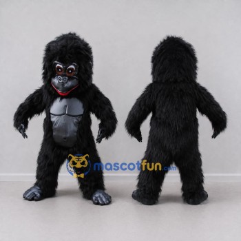 Custom Black and Gray Gorilla Mascot Costume Adult Full Body Suit for Wildlife Events