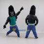 Custom Black Teal and Blue Gorilla in Jacket Mascot Costume Adult Full Body Suit for Themed Parties
