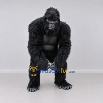 Custom Black Gorilla Mascot Costume Adult Full Body Suit for Wildlife Events Custom Black Gorilla Mascot Costume Adult Full Body Suit for Wildlife Events
