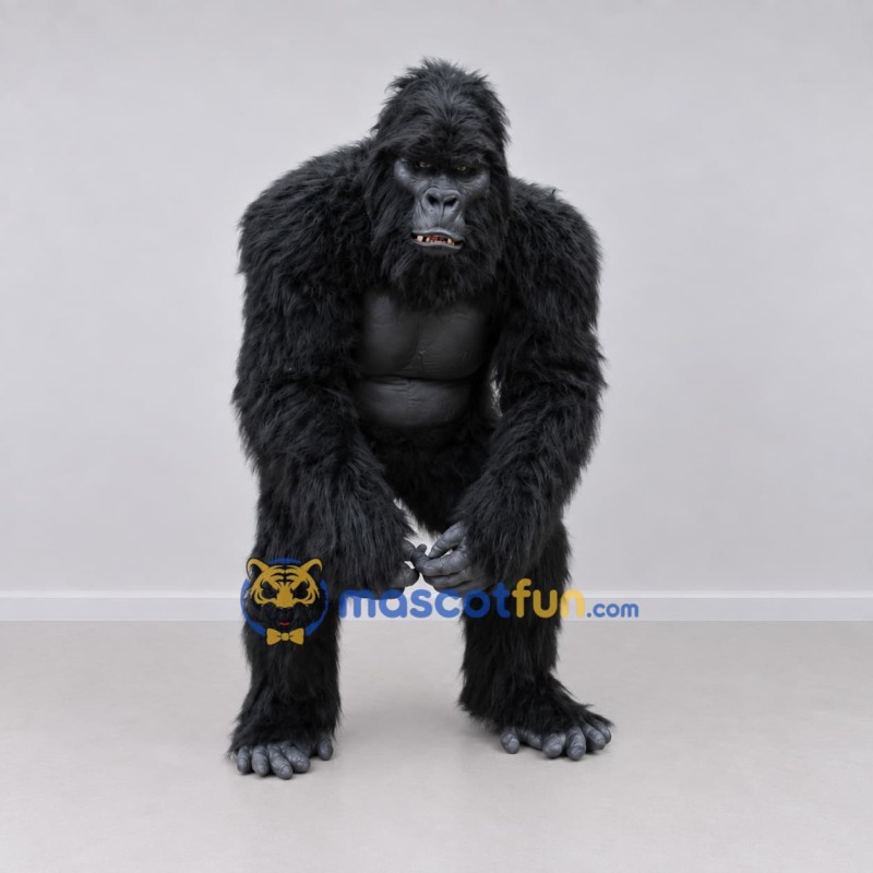 Custom Black Gorilla Mascot Costume Adult Full Body Suit for Wildlife Events Custom Black Gorilla Mascot Costume Adult Full Body Suit for Wildlife Events