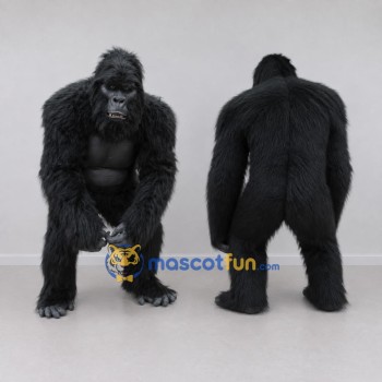 Custom Black Gorilla Mascot Costume Adult Full Body Suit for Wildlife Events