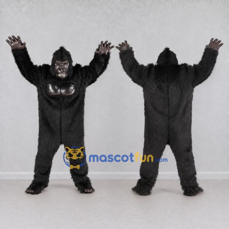 Custom Black Gorilla Mascot Costume Adult Full Body Suit for Wildlife Events Custom Black Gorilla Mascot Costume Adult Full Body Suit for Wildlife Events