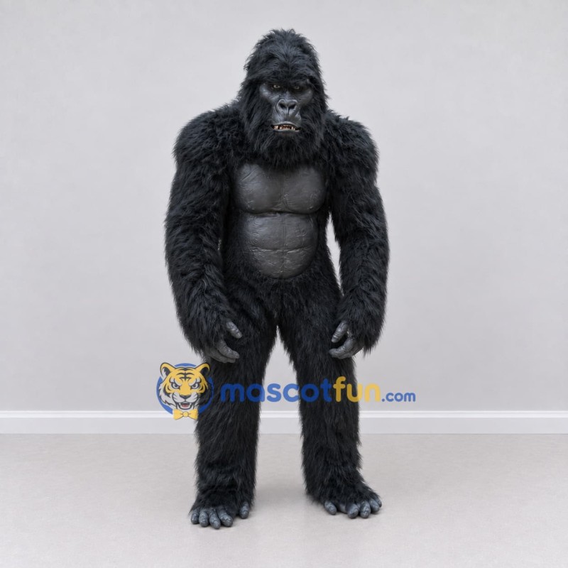 Custom Black Gorilla Mascot Costume Adult Full Body Suit for Wildlife Events Custom Black Gorilla Mascot Costume Adult Full Body Suit for Wildlife Events
