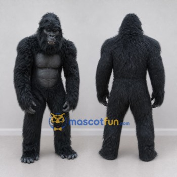 Custom Black Gorilla Mascot Costume Adult Full Body Suit for Wildlife Events