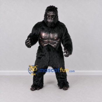 Custom Black Gorilla Mascot Costume Adult Full Body Suit for Wildlife Events Custom Black Gorilla Mascot Costume Adult Full Body Suit for Wildlife Events