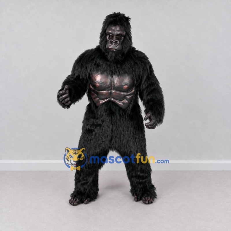 Custom Black Gorilla Mascot Costume Adult Full Body Suit for Wildlife Events Custom Black Gorilla Mascot Costume Adult Full Body Suit for Wildlife Events