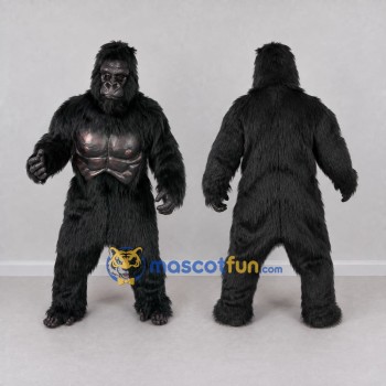 Custom Black Gorilla Mascot Costume Adult Full Body Suit for Wildlife Events