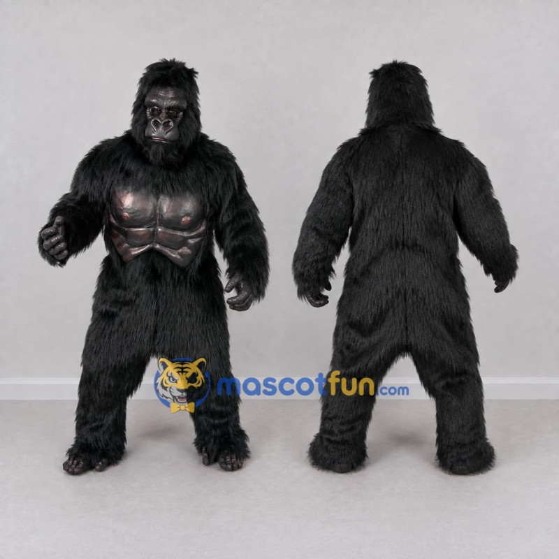 Custom Black Gorilla Mascot Costume Adult Full Body Suit for Wildlife Events Custom Black Gorilla Mascot Costume Adult Full Body Suit for Wildlife Events