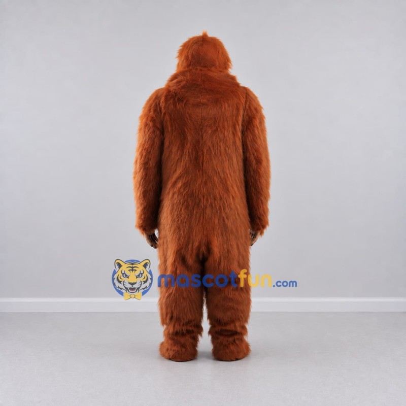 Custom Reddish Brown and Tan Orangutan Mascot Costume Adult Full Body Suit for Wildlife Events Custom Reddish Brown and Tan Orangutan Mascot Costume Adult Full Body Suit for Wildlife Events