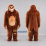 Custom Reddish Brown and Tan Orangutan Mascot Costume Adult Full Body Suit for Wildlife Events