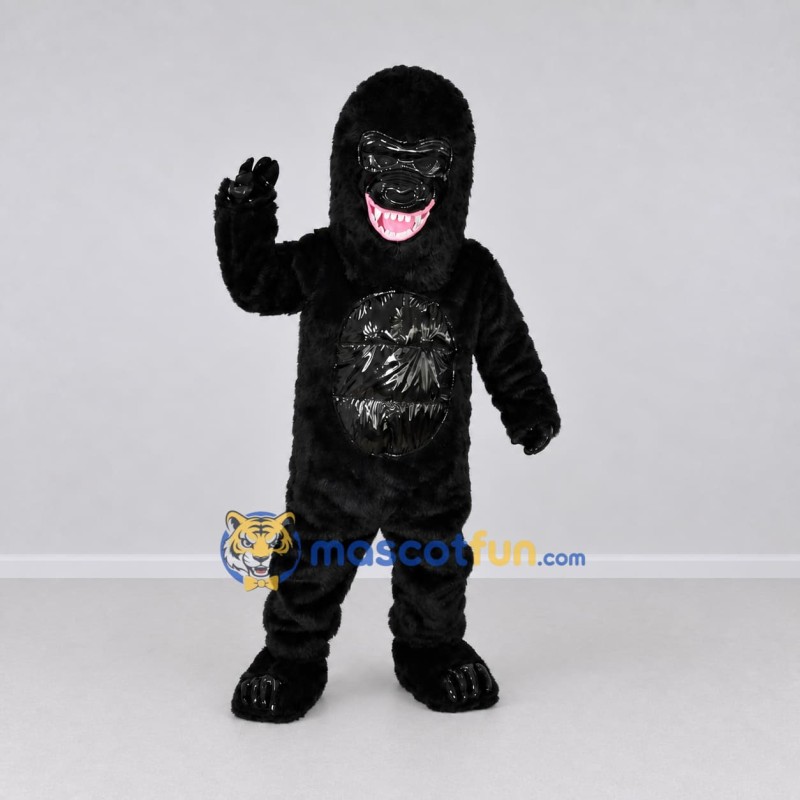 Custom Black Roaring Gorilla Mascot Costume Adult Full Body Suit for Wildlife Events Custom Black Roaring Gorilla Mascot Costume Adult Full Body Suit for Wildlife Events