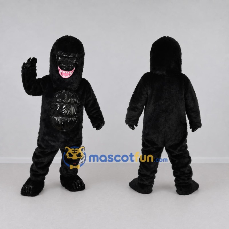 Custom Black Roaring Gorilla Mascot Costume Adult Full Body Suit for Wildlife Events Custom Black Roaring Gorilla Mascot Costume Adult Full Body Suit for Wildlife Events