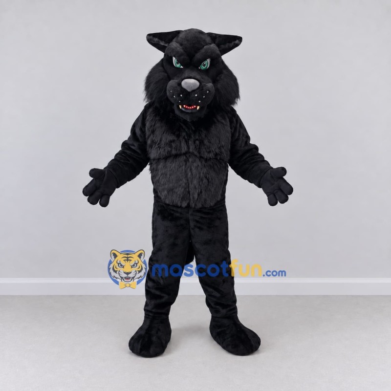 Custom Black Werewolf Mascot Costume Adult Full Body Suit for Halloween Events Custom Black Werewolf Mascot Costume Adult Full Body Suit for Halloween Events