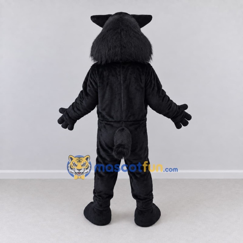 Custom Black Werewolf Mascot Costume Adult Full Body Suit for Halloween Events Custom Black Werewolf Mascot Costume Adult Full Body Suit for Halloween Events