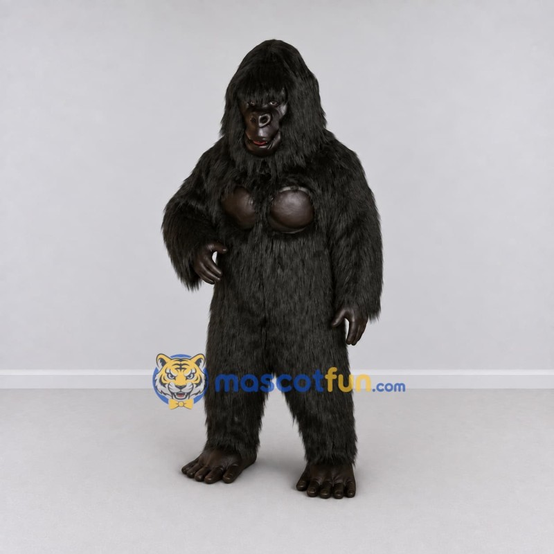 Custom Black Gorilla Mascot Costume Adult Full Body Suit for Wildlife Events Custom Black Gorilla Mascot Costume Adult Full Body Suit for Wildlife Events