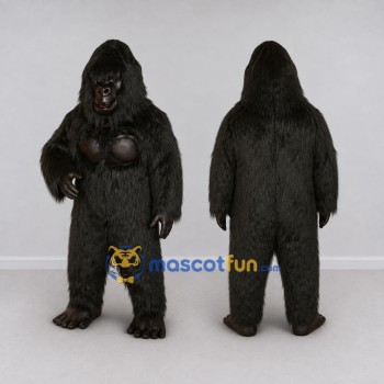 Custom Black Gorilla Mascot Costume Adult Full Body Suit for Wildlife Events