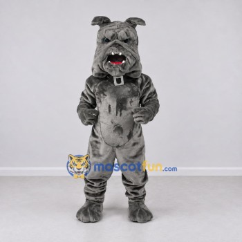 Custom Gray Bulldog Mascot Costume Adult Full Body Suit for Sports Events