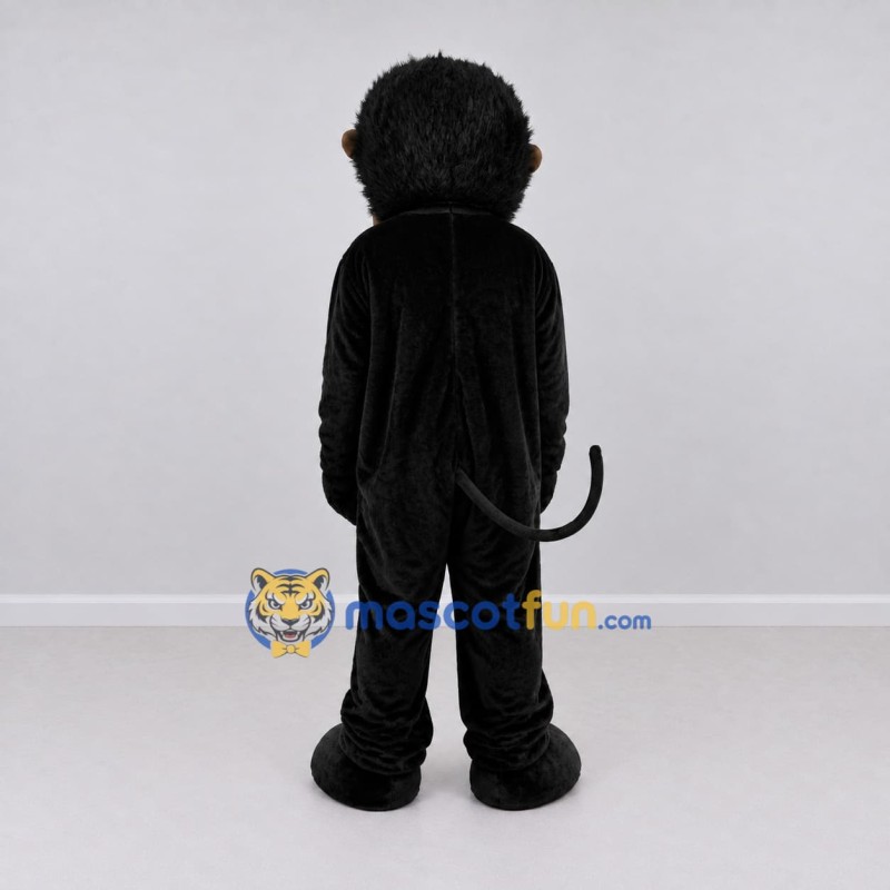 Custom Black and Brown Monkey Mascot Costume Adult Full Body Suit for Wildlife Events Custom Black and Brown Monkey Mascot Costume Adult Full Body Suit for Wildlife Events