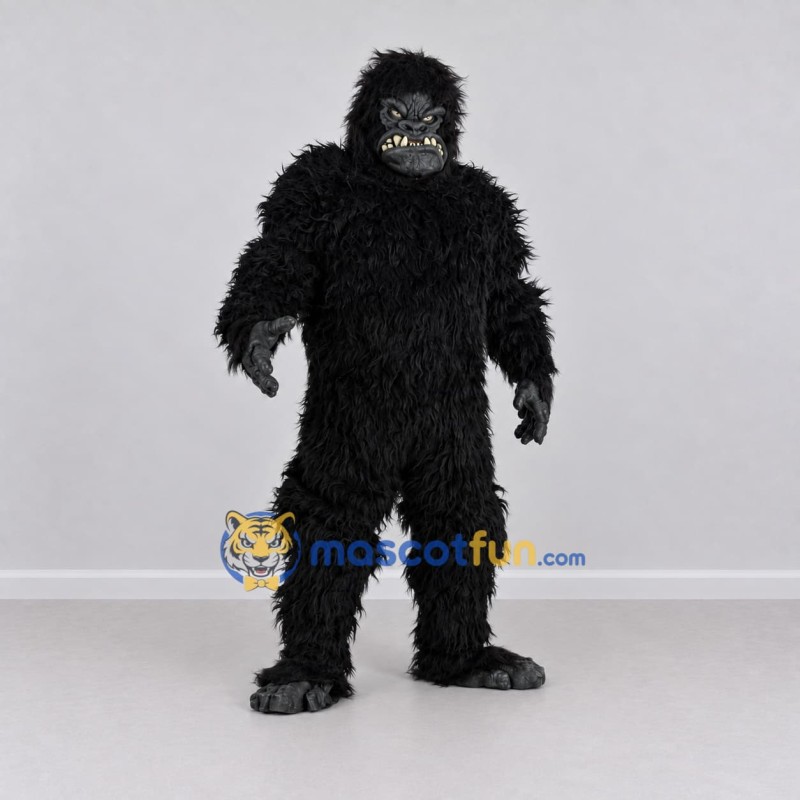Custom Black Gorilla Mascot Costume Adult Full Body Suit for Wildlife Events Custom Black Gorilla Mascot Costume Adult Full Body Suit for Wildlife Events
