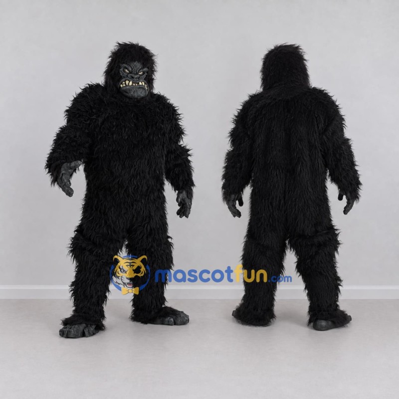 Custom Black Gorilla Mascot Costume Adult Full Body Suit for Wildlife Events Custom Black Gorilla Mascot Costume Adult Full Body Suit for Wildlife Events