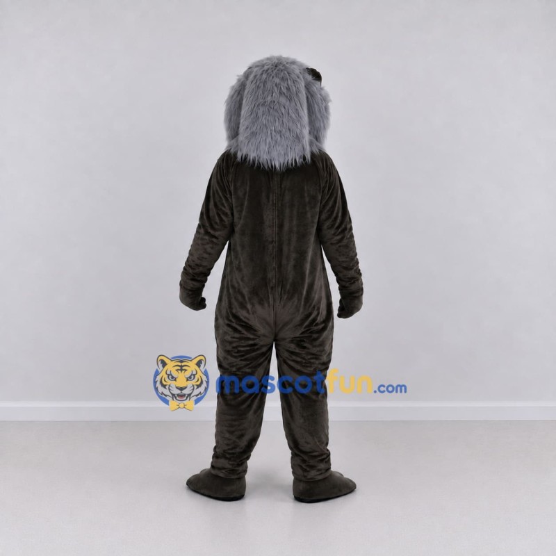 Custom Black and Gray Baboon Mascot Costume Adult Full Body Suit for Wildlife Events Custom Black and Gray Baboon Mascot Costume Adult Full Body Suit for Wildlife Events