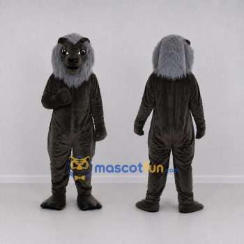 Custom Black and Gray Baboon Mascot Costume Adult Full Body Suit for Wildlife Events