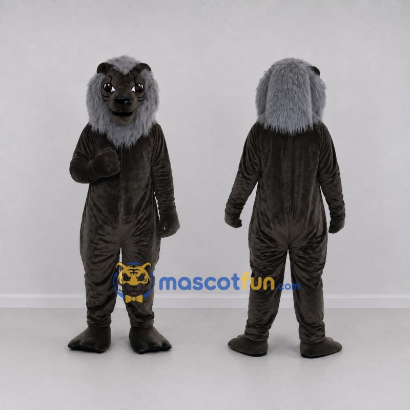 Custom Black and Gray Baboon Mascot Costume Adult Full Body Suit for Wildlife Events Custom Black and Gray Baboon Mascot Costume Adult Full Body Suit for Wildlife Events