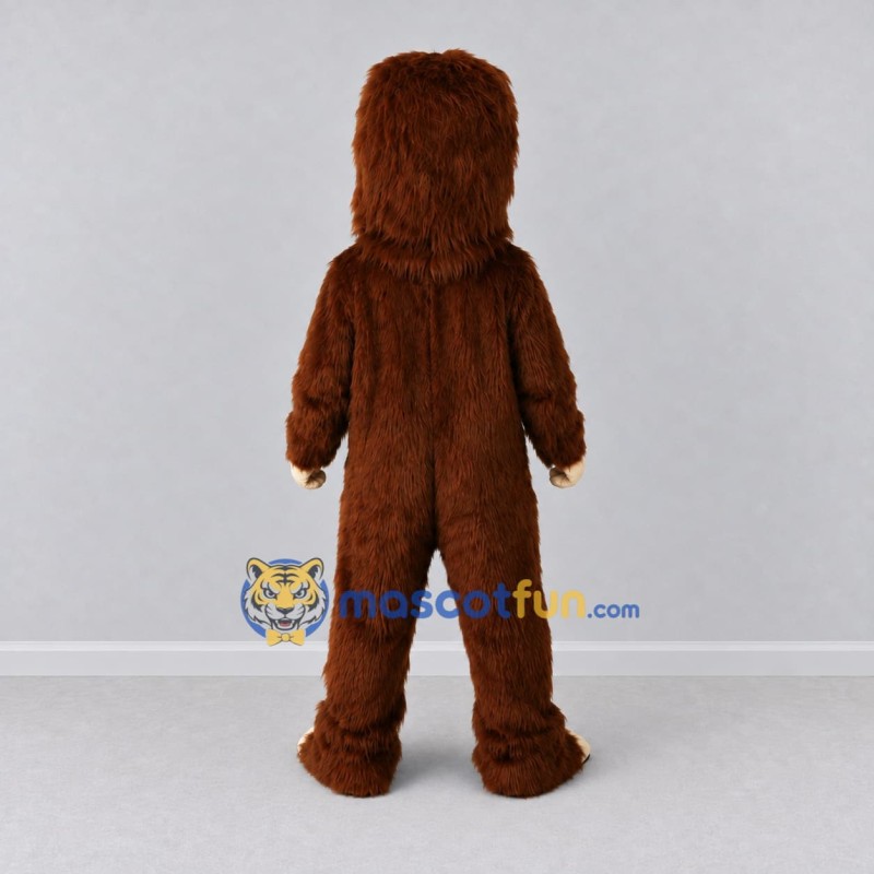 Custom Brown and Tan Bigfoot Mascot Costume Adult Full Body Suit for Themed Parties Custom Brown and Tan Bigfoot Mascot Costume Adult Full Body Suit for Themed Parties
