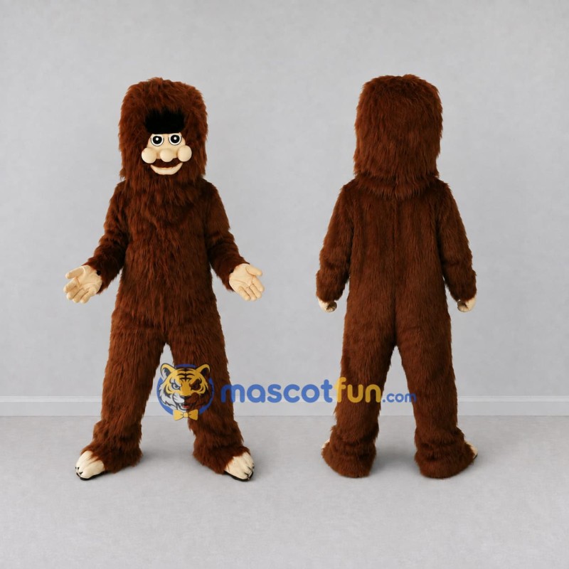 Custom Brown and Tan Bigfoot Mascot Costume Adult Full Body Suit for Themed Parties Custom Brown and Tan Bigfoot Mascot Costume Adult Full Body Suit for Themed Parties