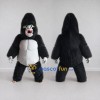 Custom Black and White Roaring Gorilla Mascot Costume Adult Full Body Suit for Wildlife Events Custom Black and White Roaring Gorilla Mascot Costume Adult Full Body Suit for Wildlife Events
