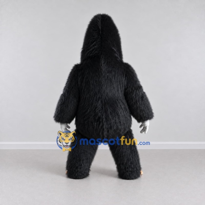 Custom Black and White Roaring Gorilla Mascot Costume Adult Full Body Suit for Wildlife Events Custom Black and White Roaring Gorilla Mascot Costume Adult Full Body Suit for Wildlife Events