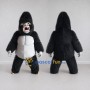 Custom Black and White Roaring Gorilla Mascot Costume Adult Full Body Suit for Wildlife Events