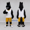 Custom Black White and Yellow Horse in Sportswear Mascot Costume Adult Full Body Suit for Sports Events Custom Black White and Yellow Horse in Sportswear Mascot Costume Adult Full Body Suit for Sports Events