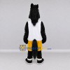 Custom Black White and Yellow Horse in Sportswear Mascot Costume Adult Full Body Suit for Sports Events Custom Black White and Yellow Horse in Sportswear Mascot Costume Adult Full Body Suit for Sports Events
