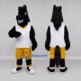Custom Black White and Yellow Horse in Sportswear Mascot Costume Adult Full Body Suit for Sports Events