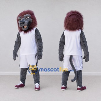 Custom Gray Brown and White Baboon in Sportswear Mascot Costume Adult Full Body Suit for Sports Events