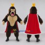Custom Brown Red and Gold Gorilla King Mascot Costume Adult Full Body Suit for Themed Parties