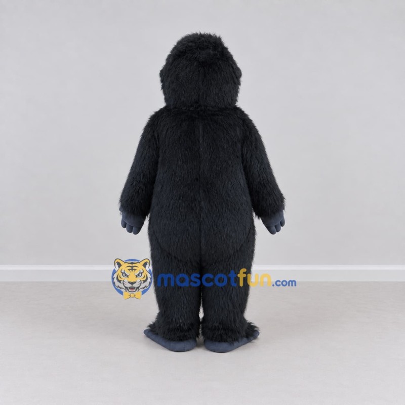 Custom Black and Blue Gray Gorilla Mascot Costume Adult Full Body Suit for School Events