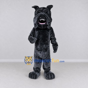 Custom Black Bulldog Mascot Costume Adult Full Body Suit for Sports Events Custom Black Bulldog Mascot Costume Adult Full Body Suit for Sports Events
