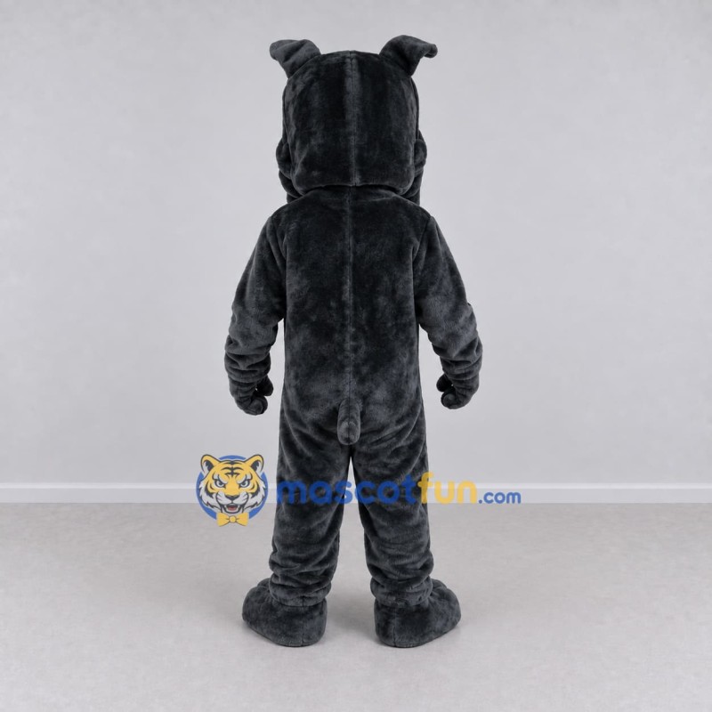 Custom Black Bulldog Mascot Costume Adult Full Body Suit for Sports Events Custom Black Bulldog Mascot Costume Adult Full Body Suit for Sports Events