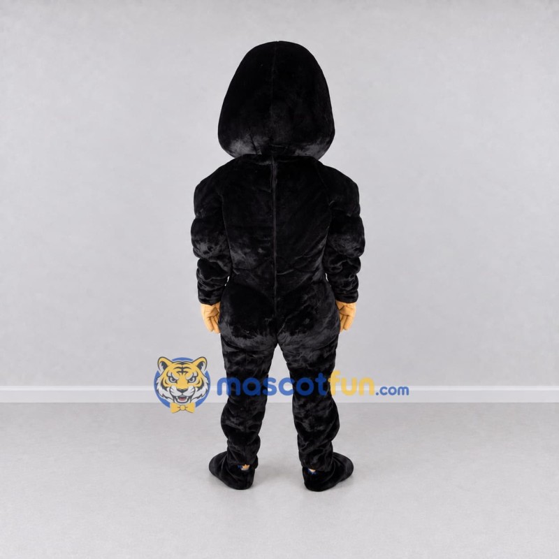 Custom Black and Tan Muscular Gorilla Mascot Costume Adult Full Body Suit for School Events