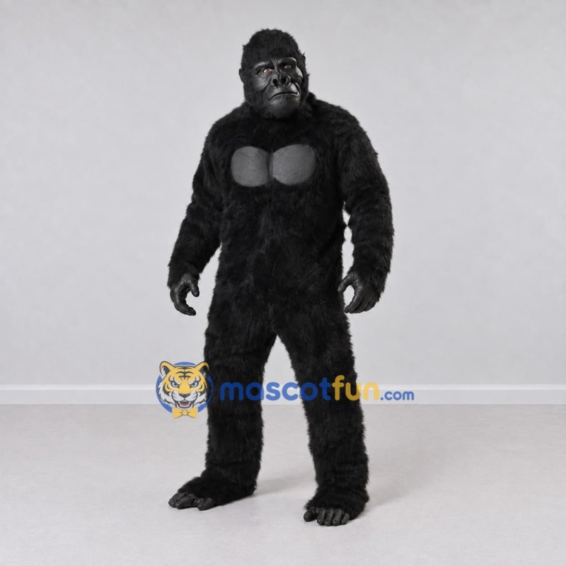 Custom Black Gorilla Mascot Costume Adult Full Body Suit for Wildlife Events Custom Black Gorilla Mascot Costume Adult Full Body Suit for Wildlife Events