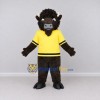 Custom Brown and Yellow Bison in Sportswear Mascot Costume Adult Full Body Suit for Sports Events Custom Brown and Yellow Bison in Sportswear Mascot Costume Adult Full Body Suit for Sports Events