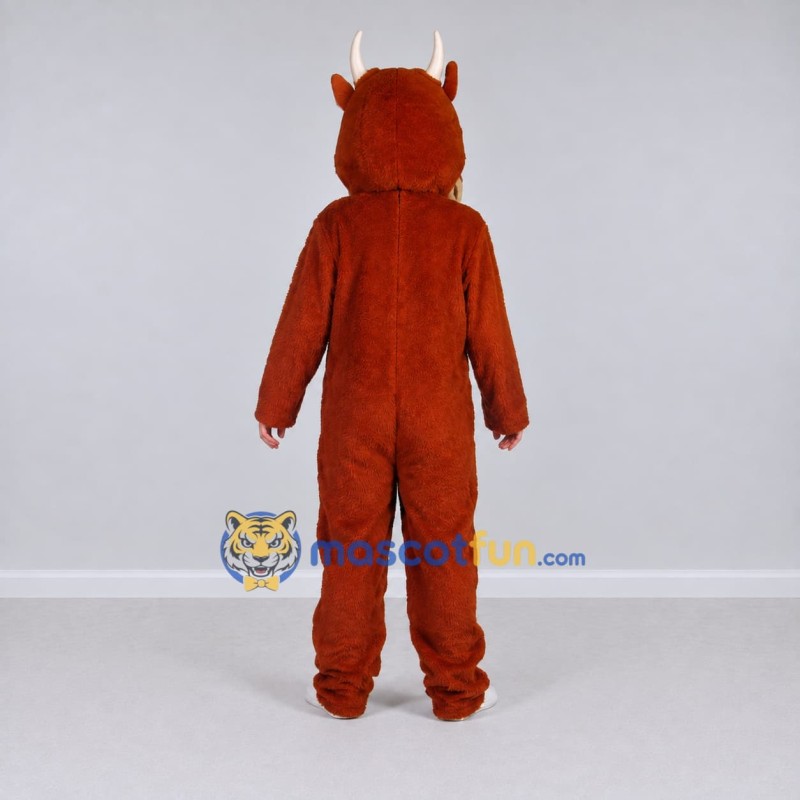 Custom Reddish Brown and Tan Bull Mascot Costume Adult Full Body Suit for Farm Events Custom Reddish Brown and Tan Bull Mascot Costume Adult Full Body Suit for Farm Events