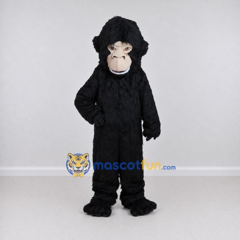 Custom Black and Tan Gorilla Mascot Costume Adult Full Body Suit for Wildlife Events Custom Black and Tan Gorilla Mascot Costume Adult Full Body Suit for Wildlife Events