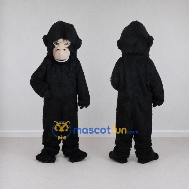 Custom Black and Tan Gorilla Mascot Costume Adult Full Body Suit for Wildlife Events Custom Black and Tan Gorilla Mascot Costume Adult Full Body Suit for Wildlife Events