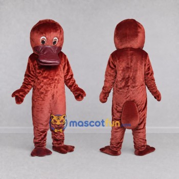 Custom Reddish Brown Platypus Mascot Costume Adult Full Body Suit for Wildlife Events